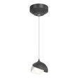 Hubbardton Forge 2022 Black White Opal Glass (GG) Standard Brooklyn Double Shade Low Voltage Mini Pendant