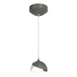 Hubbardton Forge 2022 Natural Iron White Opal Glass (GG) Standard Brooklyn Double Shade Low Voltage Mini Pendant