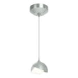 Hubbardton Forge 2022 Vintage Platinum White Opal Glass (GG) Standard Brooklyn Double Shade Low Voltage Mini Pendant