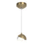 Hubbardton Forge 2022 Soft Gold White Opal Glass (GG) Standard Brooklyn Double Shade Low Voltage Mini Pendant