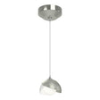 Hubbardton Forge 2022 Sterling White Opal Glass (GG) Standard Brooklyn Double Shade Low Voltage Mini Pendant