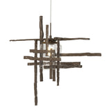Hubbardton Forge 2022 Bronze Seeded Clear Glass (II) Standard Tura Seeded Glass Low Voltage Mini Pendant
