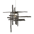 Hubbardton Forge 2022 Oil Rubbed Bronze Seeded Clear Glass (II) Standard Tura Seeded Glass Low Voltage Mini Pendant