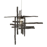 Hubbardton Forge 2022 Oil Rubbed Bronze Seeded Clear Glass (II) Standard Tura Seeded Glass Low Voltage Mini Pendant