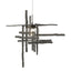 Hubbardton Forge 2022 Natural Iron Seeded Clear Glass (II) Standard Tura Seeded Glass Low Voltage Mini Pendant
