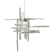 Hubbardton Forge 2022 Vintage Platinum Seeded Clear Glass (II) Standard Tura Seeded Glass Low Voltage Mini Pendant