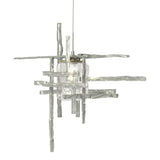 Hubbardton Forge 2022 Vintage Platinum Seeded Clear Glass (II) Standard Tura Seeded Glass Low Voltage Mini Pendant