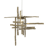 Hubbardton Forge 2022 Soft Gold Seeded Clear Glass (II) Standard Tura Seeded Glass Low Voltage Mini Pendant