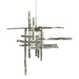 Hubbardton Forge 2022 Sterling Seeded Clear Glass (II) Standard Tura Seeded Glass Low Voltage Mini Pendant