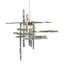 Hubbardton Forge 2022 Sterling Seeded Clear Glass (II) Standard Tura Seeded Glass Low Voltage Mini Pendant
