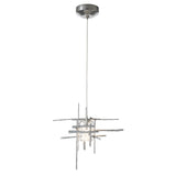 Hubbardton Forge 2022 Sterling Seeded Clear Glass (II) Standard Tura Seeded Glass Low Voltage Mini Pendant