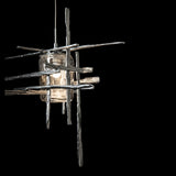 Hubbardton Forge 2022 Sterling Seeded Clear Glass (II) Standard Tura Seeded Glass Low Voltage Mini Pendant