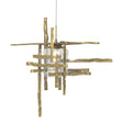Hubbardton Forge 2022 Modern Brass Seeded Clear Glass (II) Standard Tura Seeded Glass Low Voltage Mini Pendant
