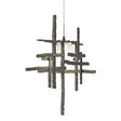 Hubbardton Forge 2022 Natural Iron Cast Glass (YC) Standard Tura Frosted Glass Low Voltage Mini Pendant
