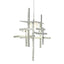Hubbardton Forge 2022 Vintage Platinum Cast Glass (YC) Standard Tura Frosted Glass Low Voltage Mini Pendant