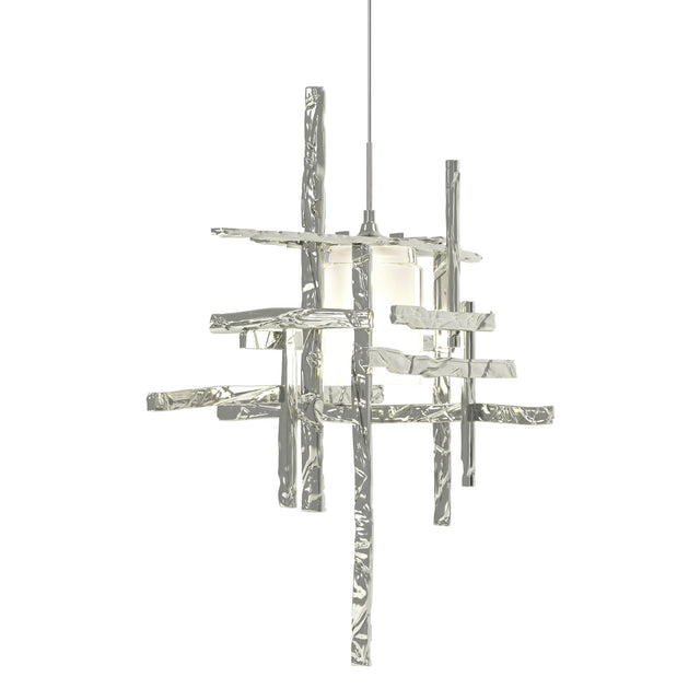 Hubbardton Forge 2022 Sterling Cast Glass (YC) Standard Tura Frosted Glass Low Voltage Mini Pendant