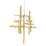 Hubbardton Forge 2022 Modern Brass Cast Glass (YC) Standard Tura Frosted Glass Low Voltage Mini Pendant