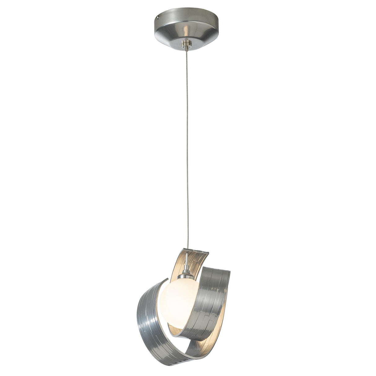 Hubbardton Forge 2023 Sterling Opal Glass (GG) Standard Riza Low Voltage Mini Pendant