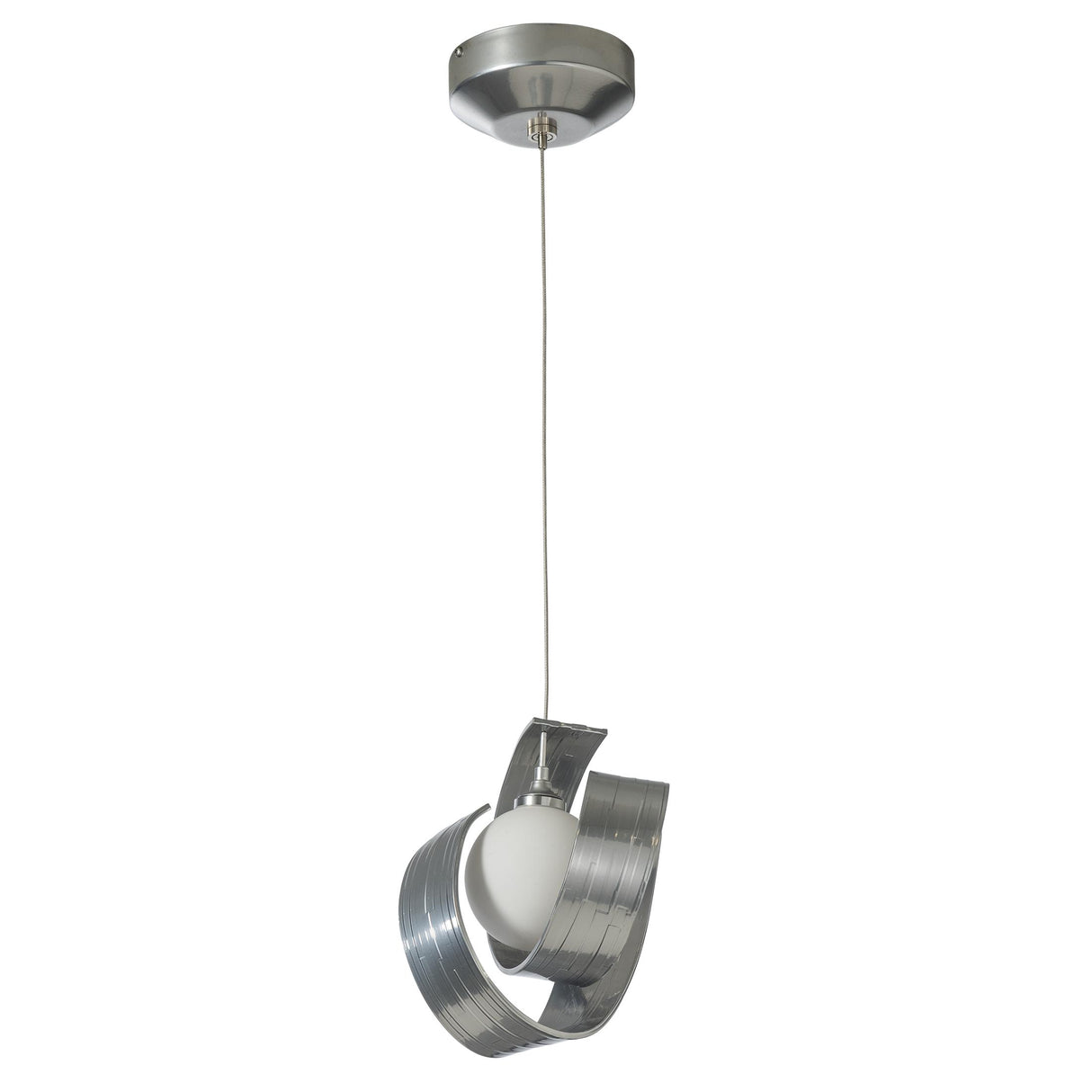Hubbardton Forge 2023 Sterling Opal Glass (GG) Standard Riza Low Voltage Mini Pendant