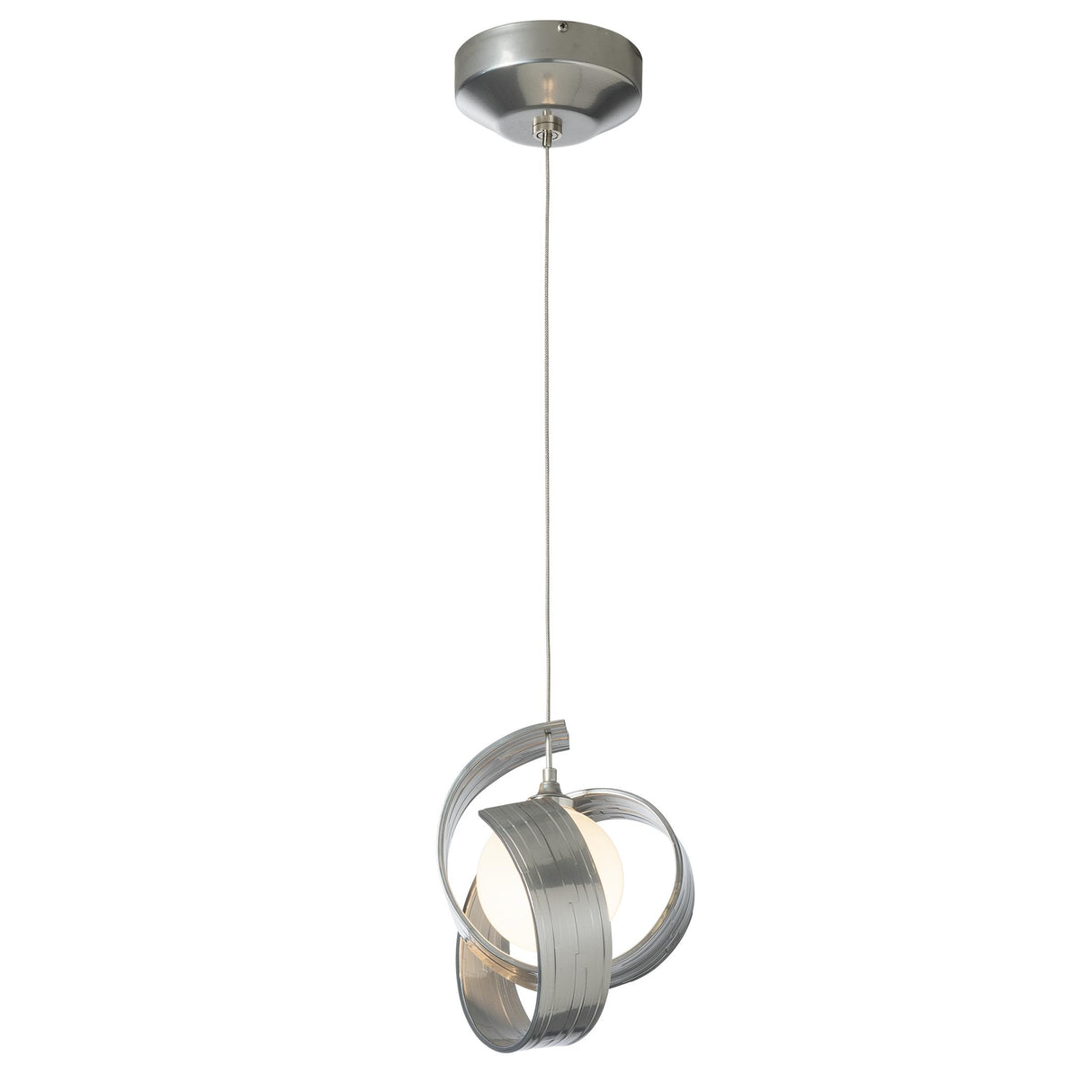 Hubbardton Forge 2023 Sterling Opal Glass (GG) Standard Riza Low Voltage Mini Pendant