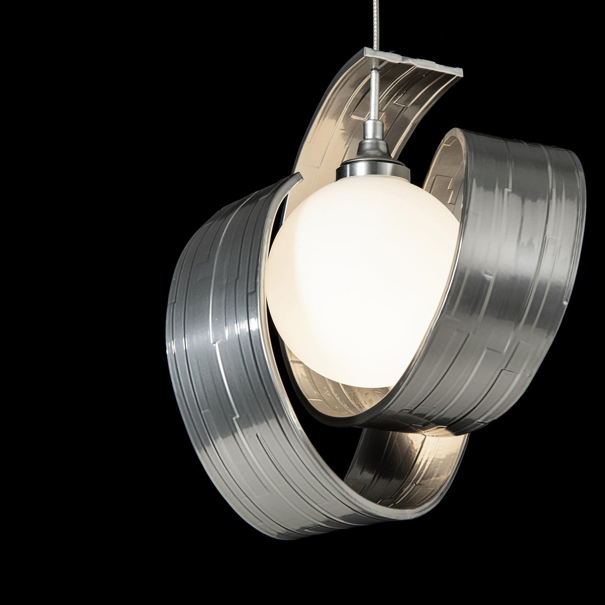 Hubbardton Forge 2023 Sterling Opal Glass (GG) Standard Riza Low Voltage Mini Pendant