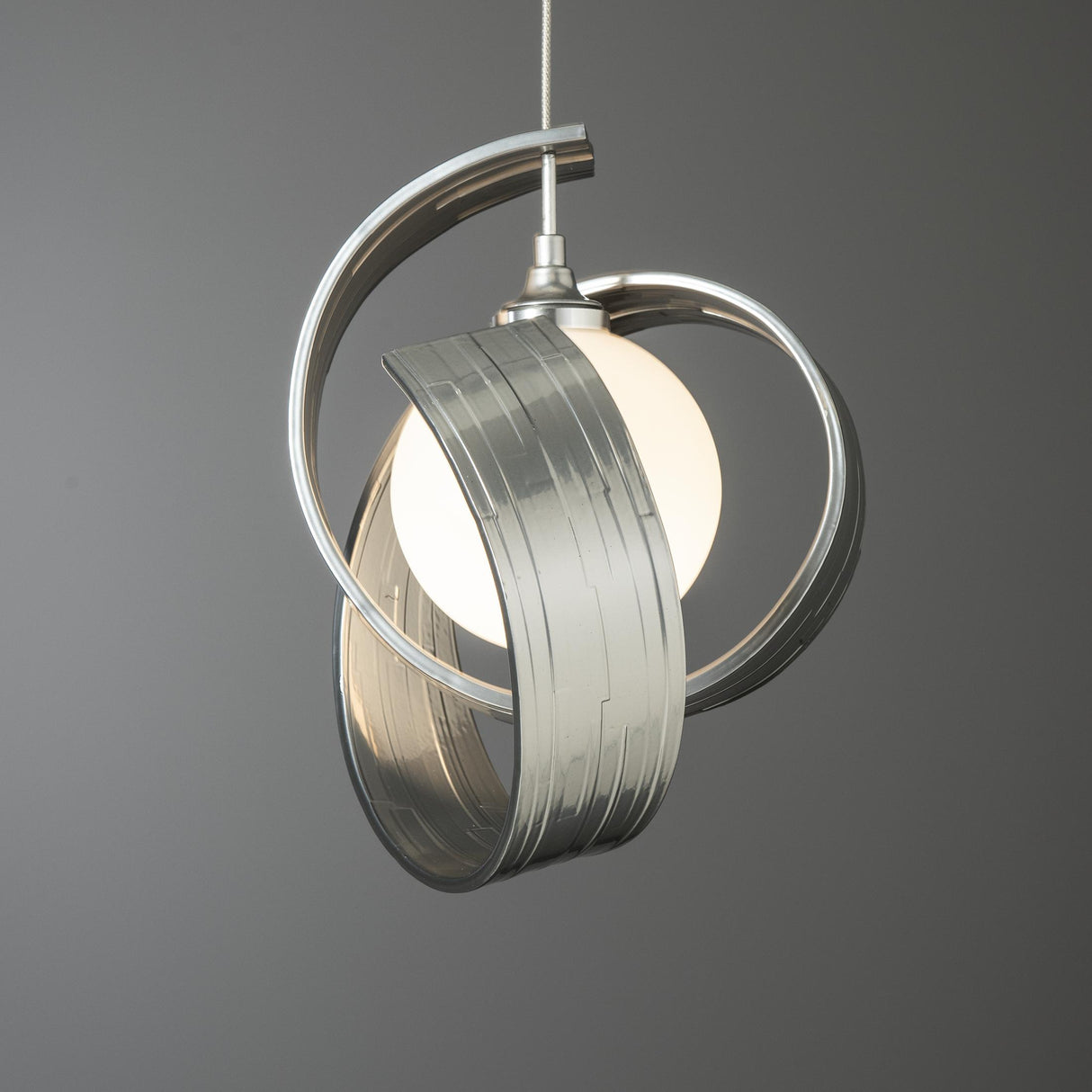 Hubbardton Forge 2023 Sterling Opal Glass (GG) Standard Riza Low Voltage Mini Pendant