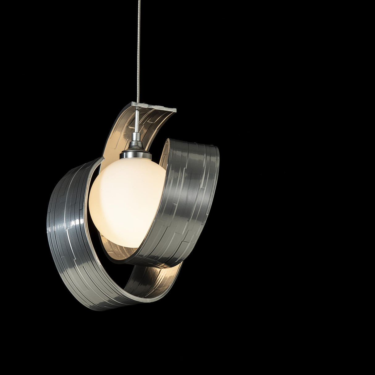 Hubbardton Forge 2023 Sterling Opal Glass (GG) Standard Riza Low Voltage Mini Pendant