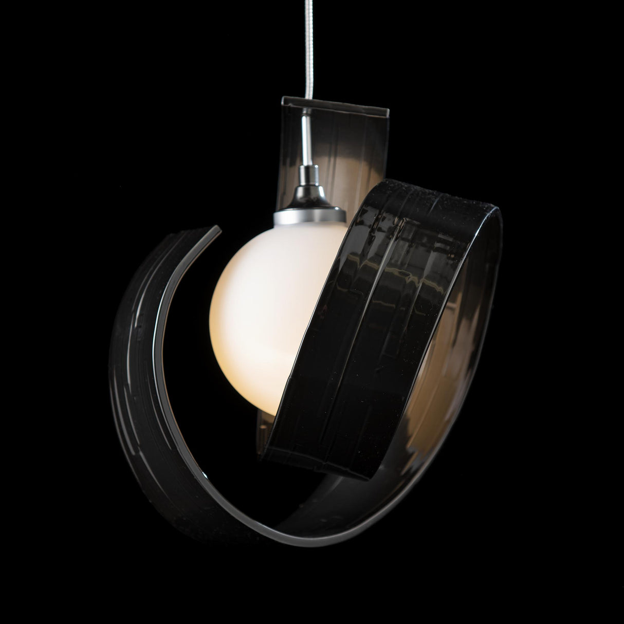 Hubbardton Forge 2023 Ink Opal Glass (GG) Standard Riza Low Voltage Mini Pendant