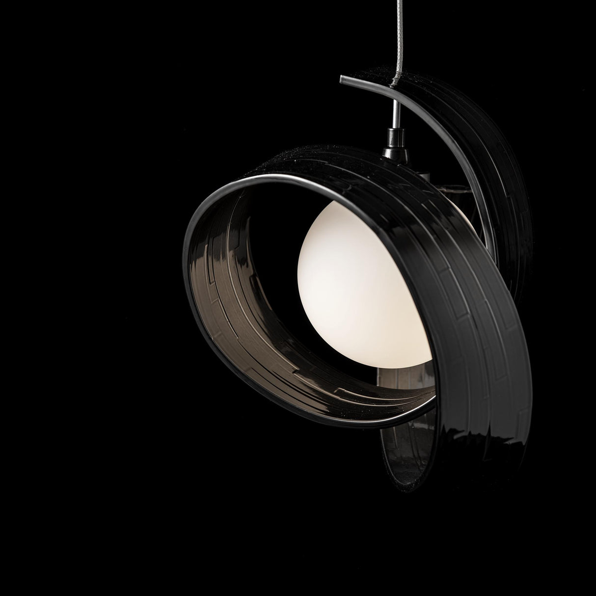 Hubbardton Forge 2023 Ink Opal Glass (GG) Standard Riza Low Voltage Mini Pendant