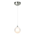 Hubbardton Forge 2023 Sterling Frosted Glass (FD) Standard Fritz Globe 1-Light Mini Pendant