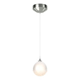 Hubbardton Forge 2023 Sterling Frosted Glass (FD) Standard Fritz Globe 1-Light Mini Pendant