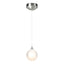 Hubbardton Forge 2023 Sterling Frosted Glass (FD) Standard Fritz Globe 1-Light Mini Pendant