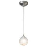 Hubbardton Forge 2023 Sterling Frosted Glass (FD) Standard Fritz Globe 1-Light Mini Pendant