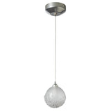 Hubbardton Forge 2023 Sterling Frosted Glass (FD) Standard Fritz Globe 1-Light Mini Pendant