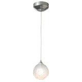 Hubbardton Forge 2023 Sterling Frosted Glass (FD) Standard Fritz Globe 1-Light Mini Pendant