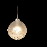 Hubbardton Forge 2023 Sterling Frosted Glass (FD) Standard Fritz Globe 1-Light Mini Pendant
