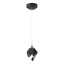 Hubbardton Forge 2023 Black Black Crystal (BP) Standard Chrysalis 1-Light Small Pendant
