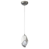 Hubbardton Forge 2023 Sterling White Crystal (WP) Standard Chrysalis 1-Light Large Pendant