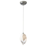 Hubbardton Forge 2023 Sterling White Crystal (WP) Standard Chrysalis 1-Light Large Pendant