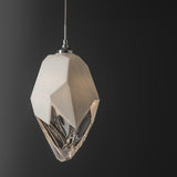 Hubbardton Forge 2023 Sterling White Crystal (WP) Standard Chrysalis 1-Light Large Pendant
