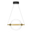 Hubbardton Forge 2017 Black with Brass Accents Clear Glass with Stainless Steel Mesh Tube (YT) Standard Otto Sphere Low Voltage Mini Pendant