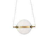 Hubbardton Forge 2017 Black with Brass Accents Clear Glass with Stainless Steel Mesh Tube (YT) Standard Otto Sphere Low Voltage Mini Pendant