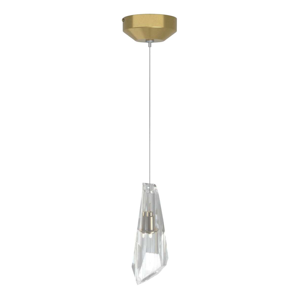 Hubbardton Forge 2018 Modern Brass Crystal Standard Luma Mini Pendant