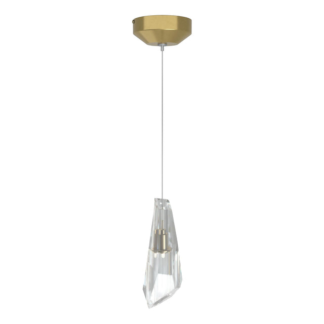 Hubbardton Forge 2018 Modern Brass Crystal Standard Luma Mini Pendant