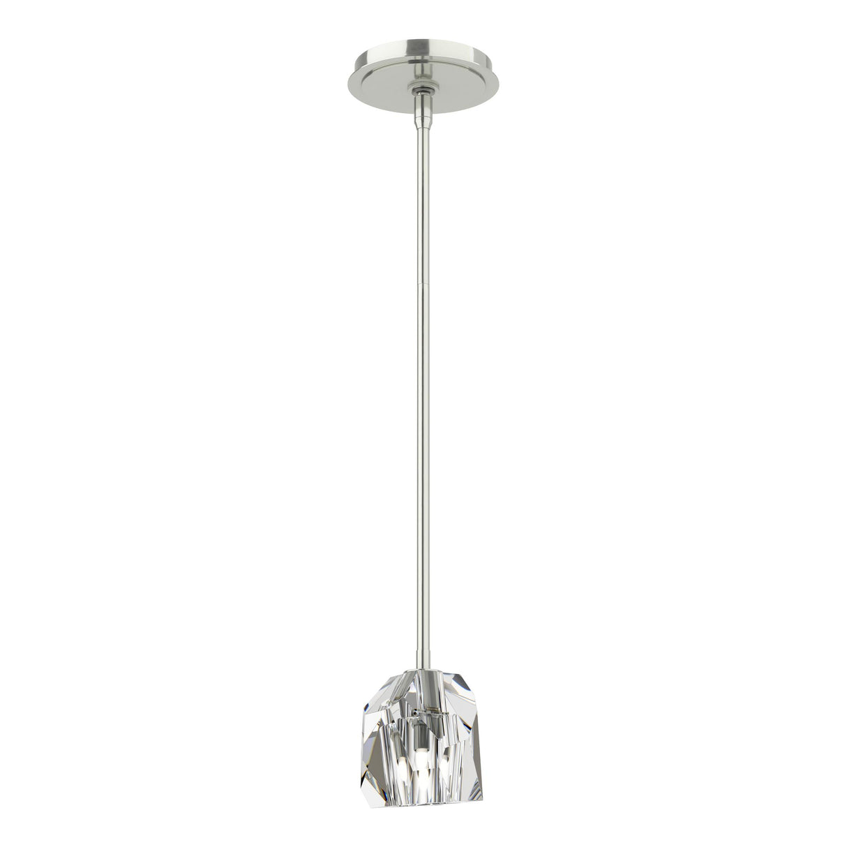 Hubbardton Forge 2023 Sterling Crystal Multi Gatsby 1-Light Mini Pendant