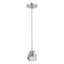 Hubbardton Forge 2023 Sterling Crystal Multi Gatsby 1-Light Mini Pendant