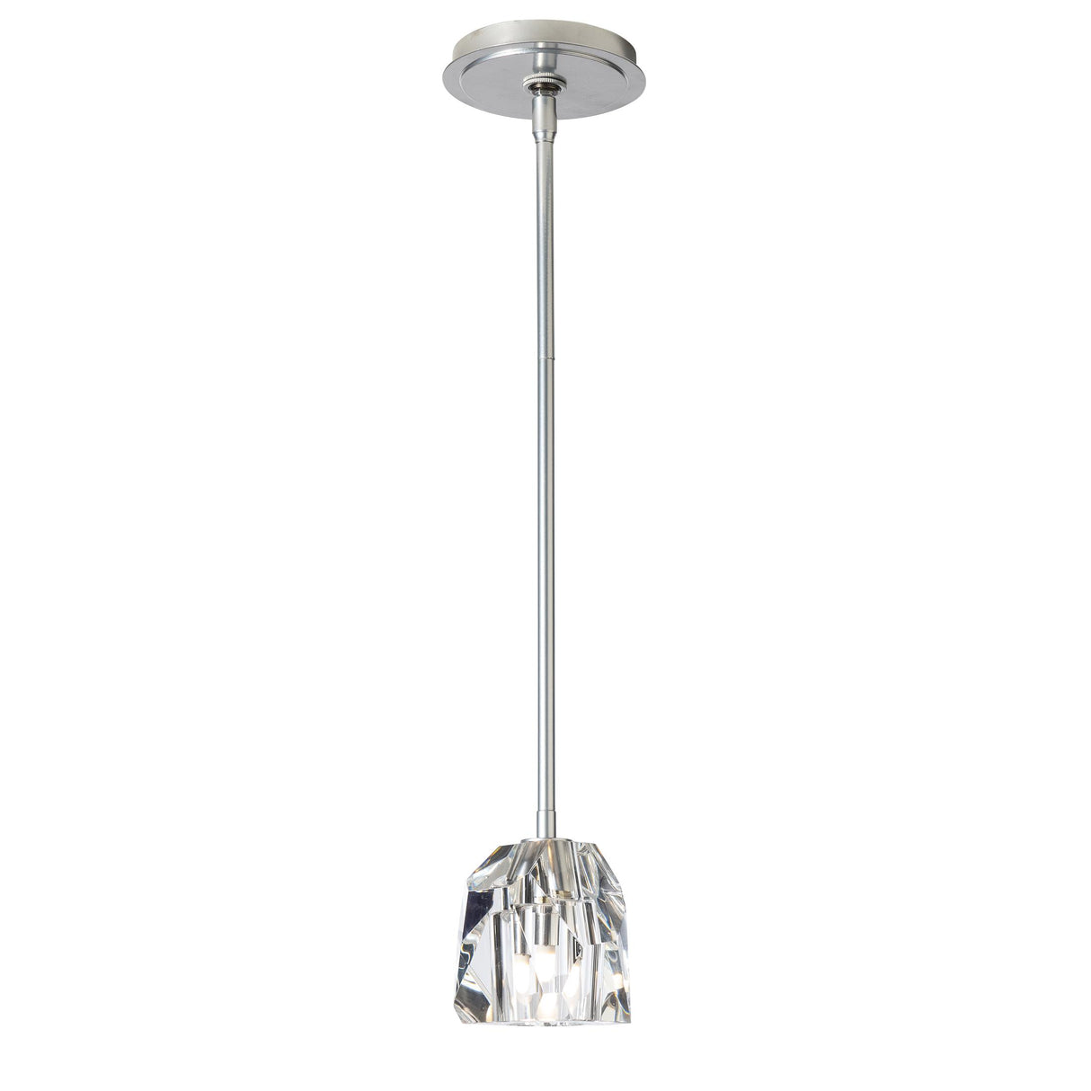 Hubbardton Forge 2023 Sterling Crystal Multi Gatsby 1-Light Mini Pendant