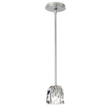 Hubbardton Forge 2023 Sterling Crystal Multi Gatsby 1-Light Mini Pendant