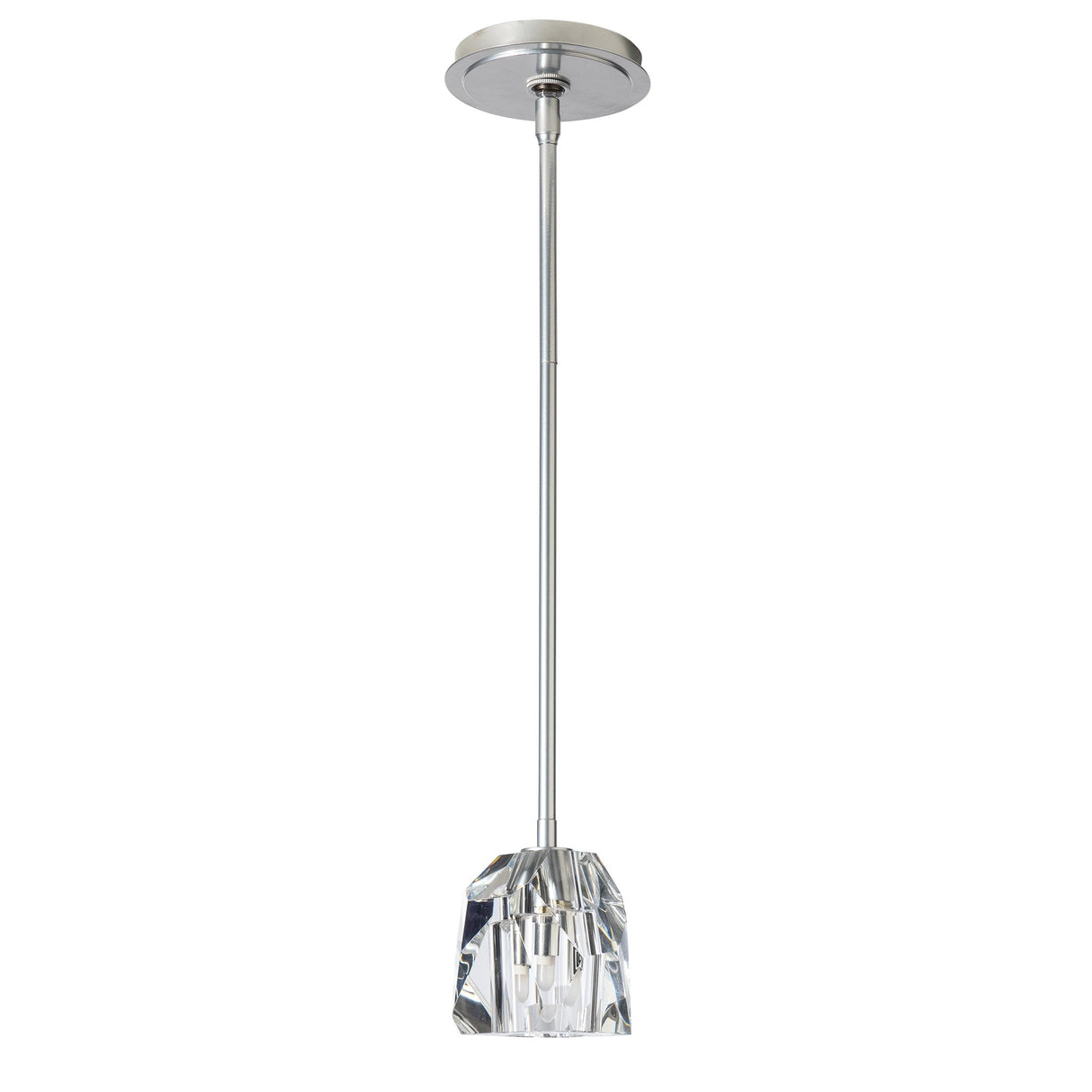 Hubbardton Forge 2023 Sterling Crystal Multi Gatsby 1-Light Mini Pendant