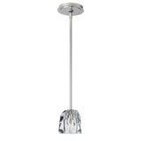 Hubbardton Forge 2023 Sterling Crystal Multi Gatsby 1-Light Mini Pendant